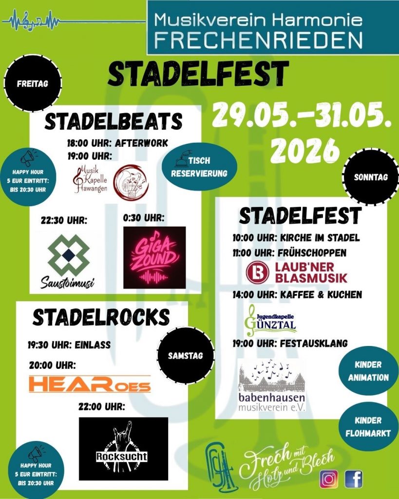 Stadelfest 2026 Programmplan